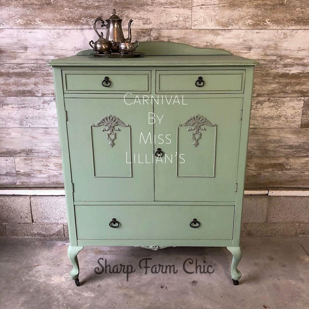 Carnival – Soft Mid Fern Green Chalk Style Paint | Miss Lillian’s NO WAX Chock Paint Glowing Greens Collection