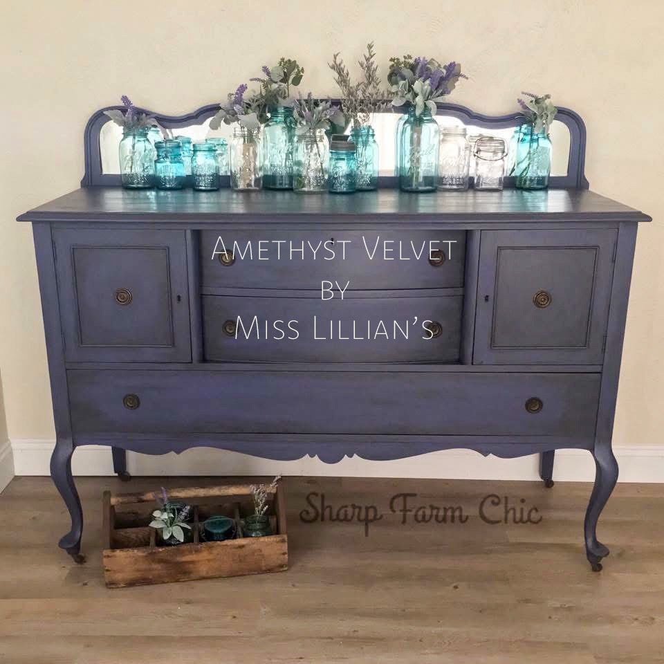 Amethyst Velvet– Deep Purple Chalk Style Paint | Miss Lillian’s NO WAX Chock Paint Palatial Purples Collection