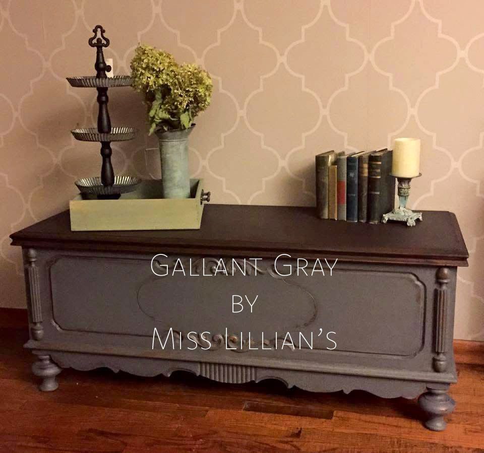Gallant Gray – bold medium gray chalk style paint | Miss Lillian’s NO WAX Chock Paint Gorgeous Grays Collection