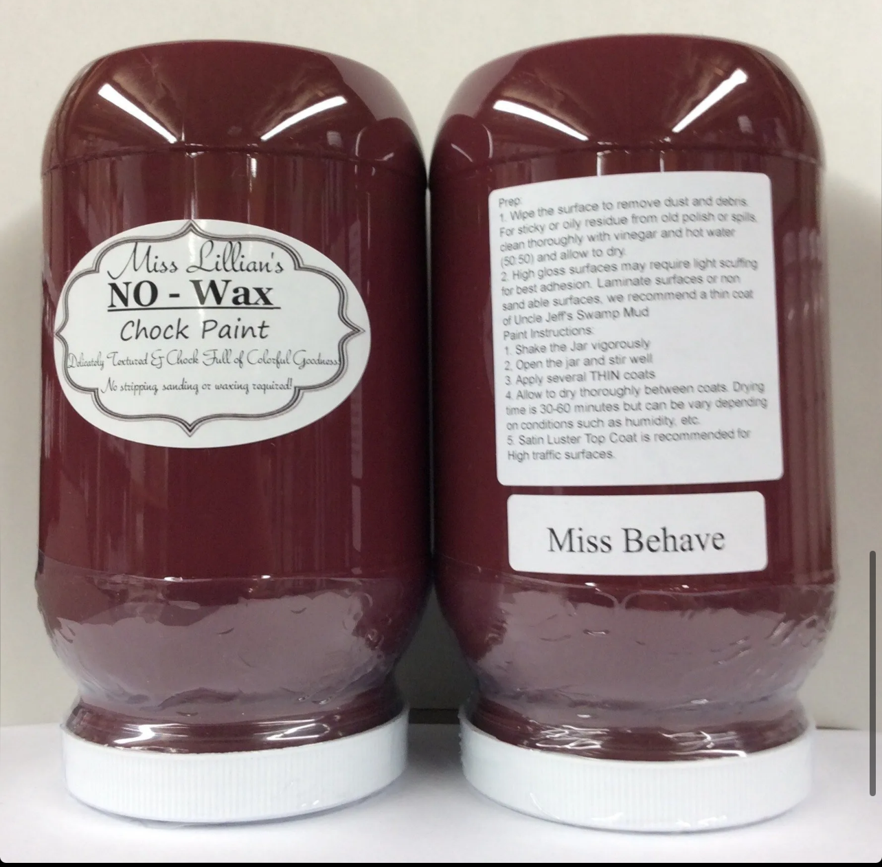 Miss Behave – Deep Plum Purple Chalk Style Paint | Miss Lillian’s NO WAX Chock Paint Passionate Purple Collection