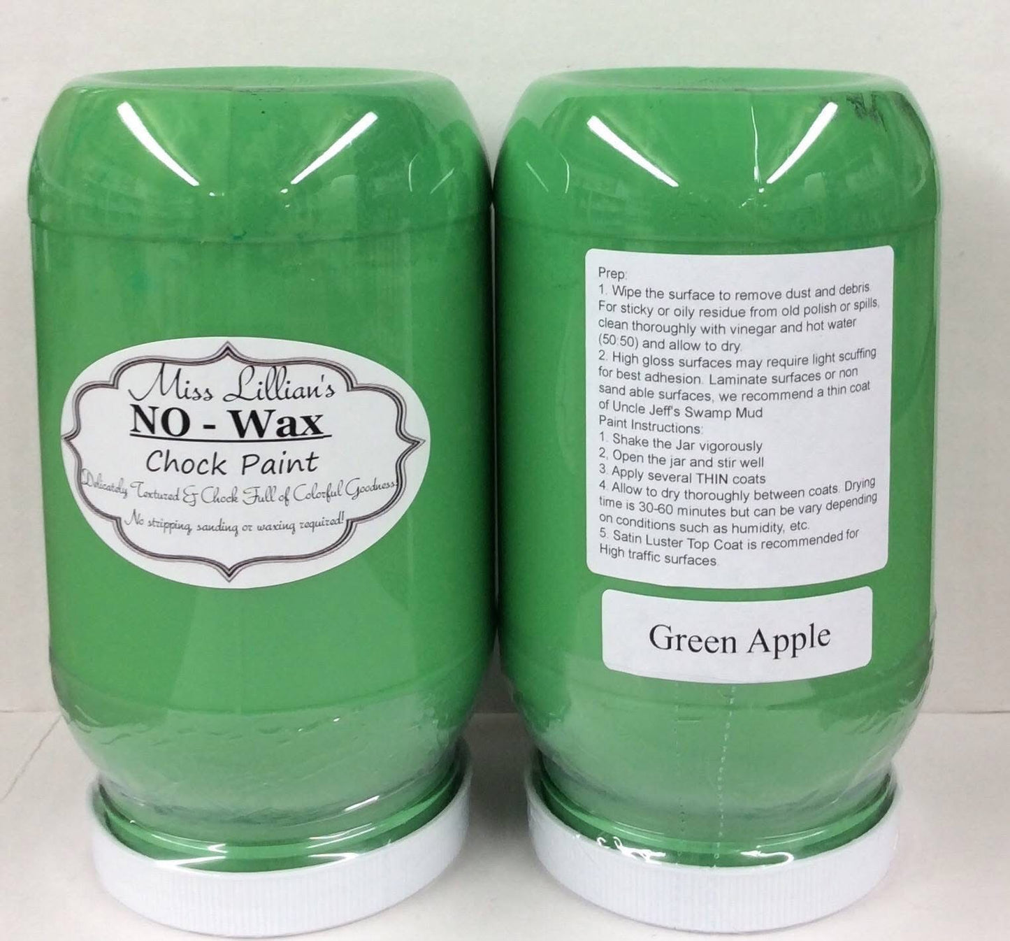Green Apple – Bright Crisp Green Chalk Style Paint | Miss Lillian’s NO WAX Chock Paint Glowing Greens Collection