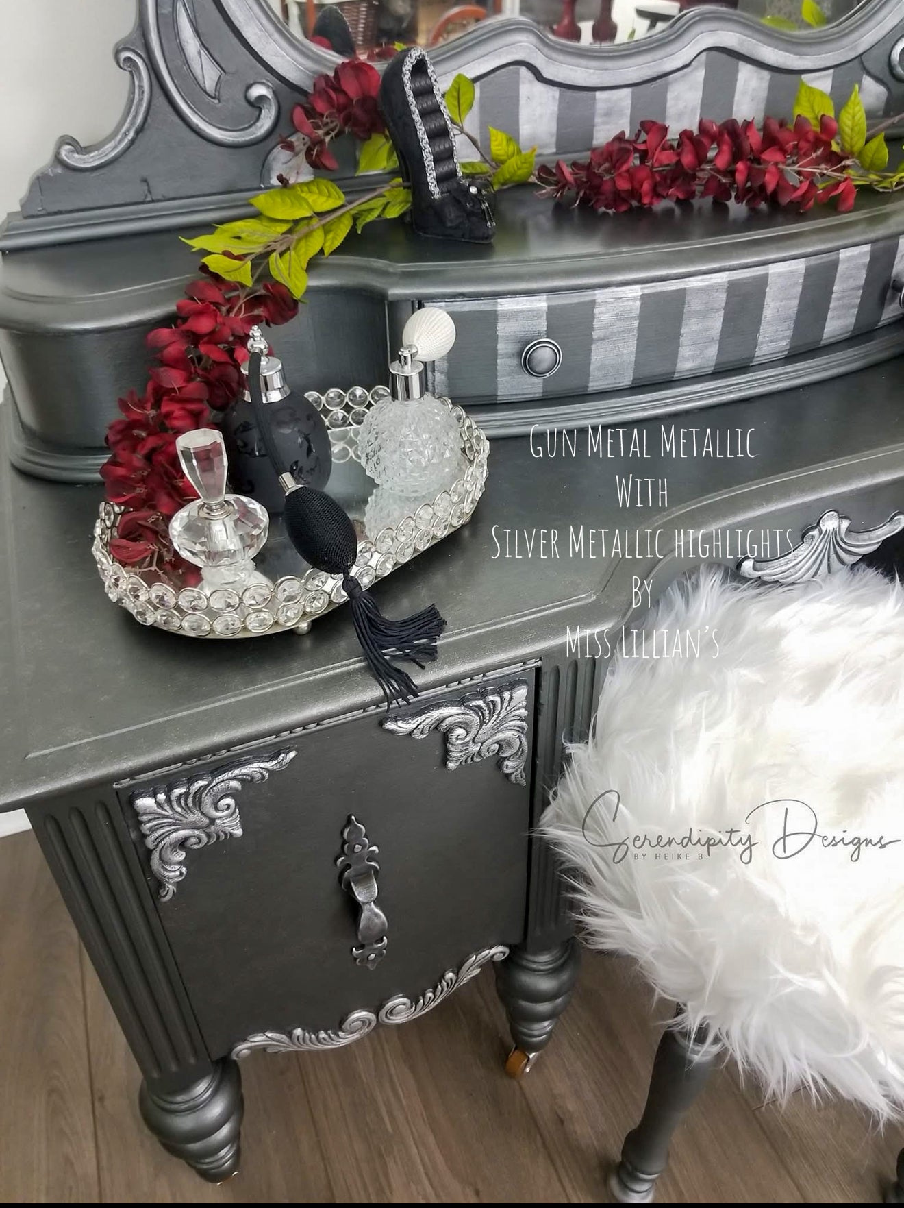 Gun Metal – Deep Charcoal Gray With Cool Silver Sheen | Magical Metallic Collection by Miss Lillian’s