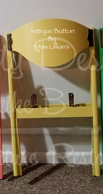 Antique Button – Warm, Buttery Yellow chalk style paint | Miss Lillian’s NO WAX Chock Paint Yummy Yellows Collection