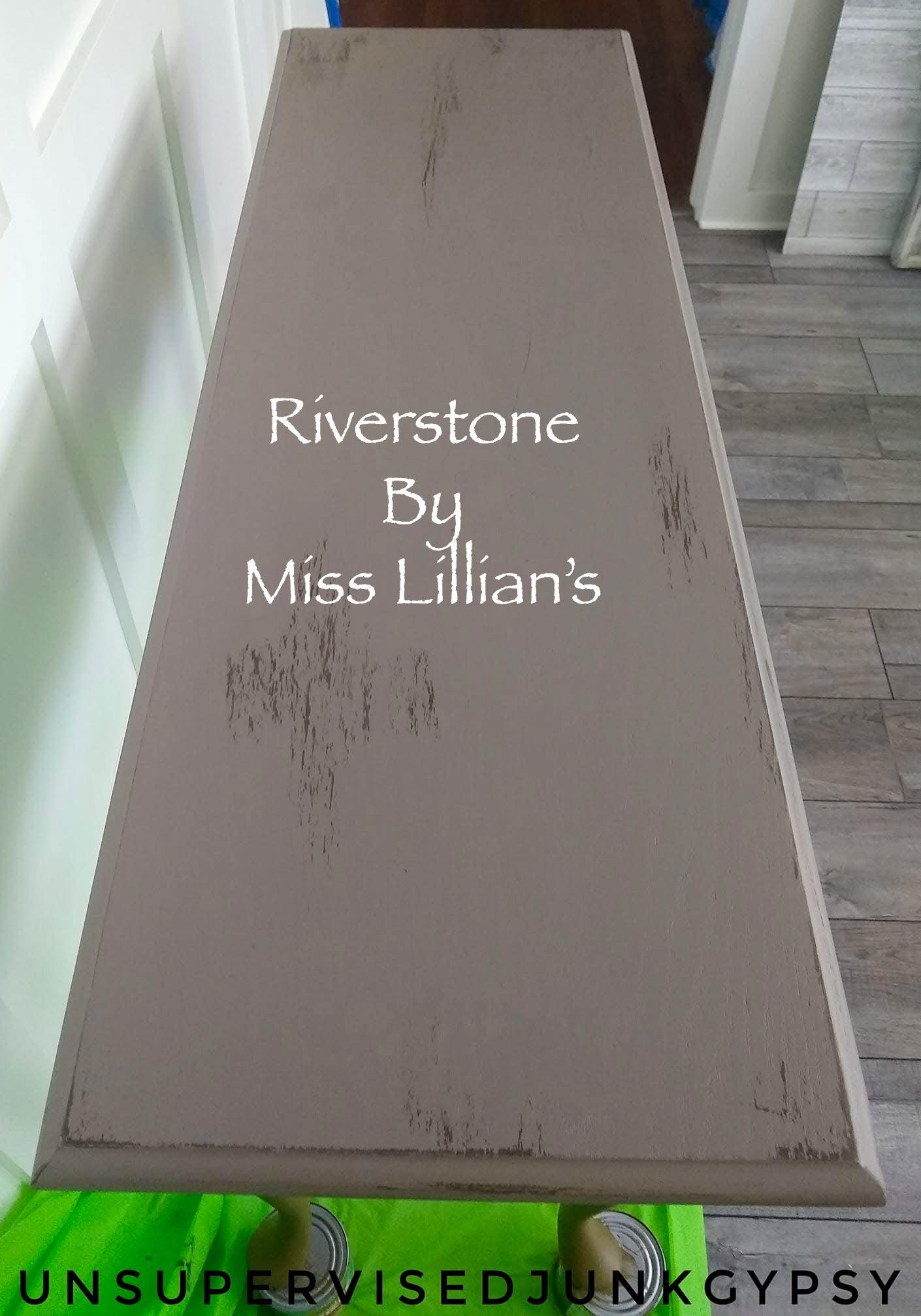 Riverstone – earthy greige with stone-inspired depth chalk style paint | Miss Lillian’s NO WAX Chock Paint Bold Blacks & Browns Collection