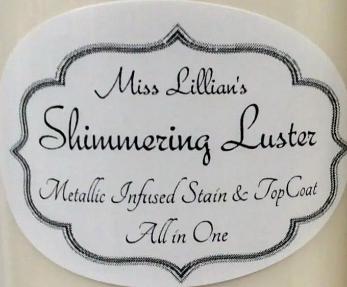 Shimmering Luster Topcoat – Miss Lillian’s Metallic Infused Semi-Gloss Protective Finish