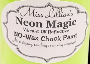 Vibrant Neon NO WAX Chock Paint Collection by Miss Lillian’s