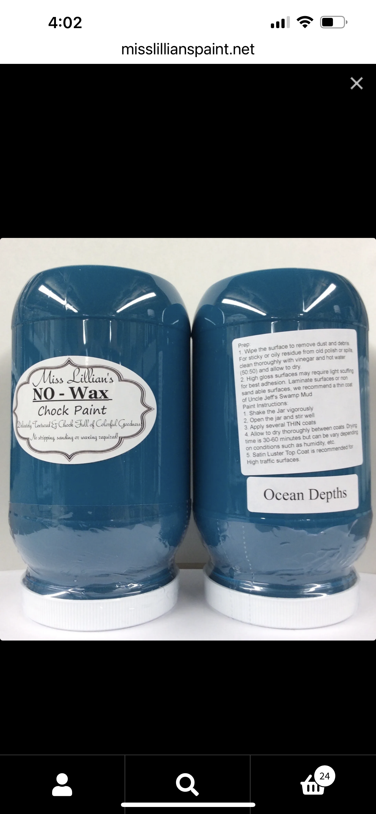 Ocean Depths – Teal Blue Chalk Style Paint | Miss Lillian’s NO WAX Chock Paint Beautiful Blues Collection