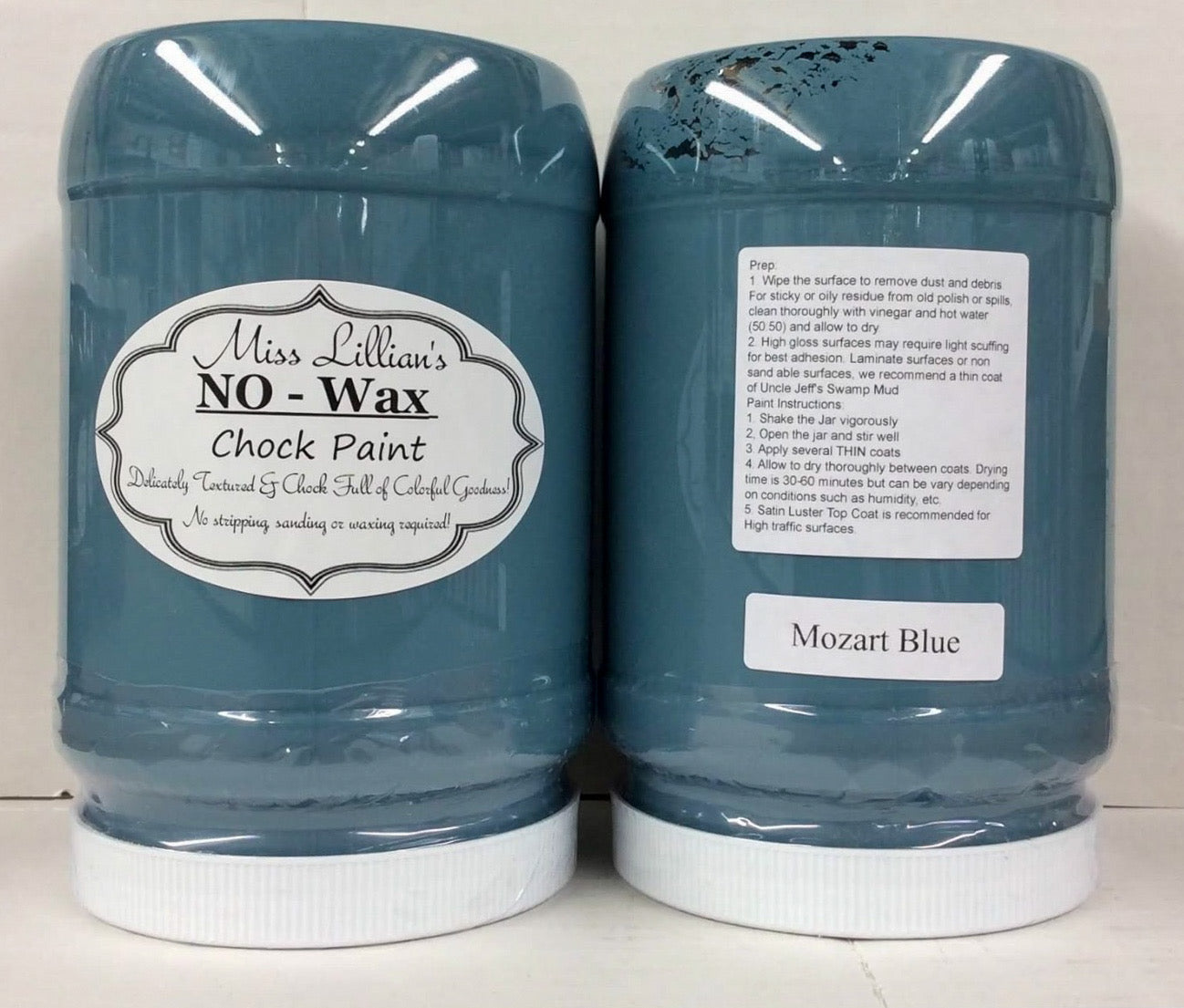 Mozart Blue – muted gray-blue chalk style paint | Miss Lillian’s NO WAX Chock Paint Beautiful Blues Collection