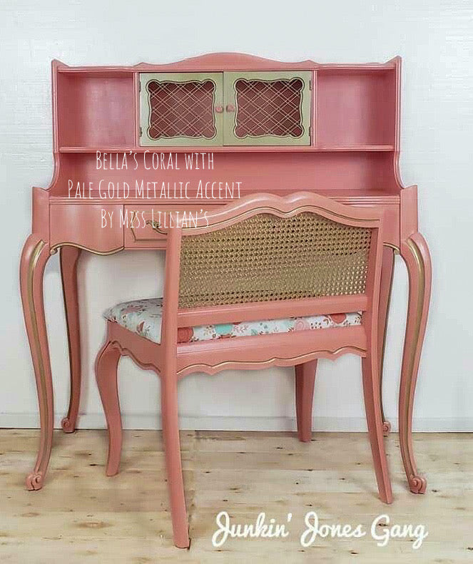 Bella’s Coral – Soft Coral Pink Chalk Style Paint | Miss Lillian’s NO WAX Chock Paint Cheerful Corals & Opulent Oranges Collection