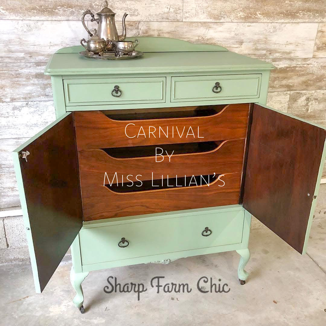 Carnival – Soft Mid Fern Green Chalk Style Paint | Miss Lillian’s NO WAX Chock Paint Glowing Greens Collection