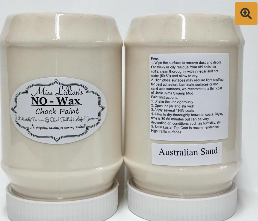 Australian Sand – warm sandy beige chalk style paint | Miss Lillian’s NO WAX Chock Paint Classic Creams & Whispering Whites Collection