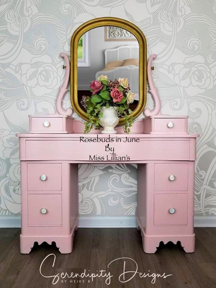 Rosebuds in June Miss Lillian's NO WAX Chock Paint -