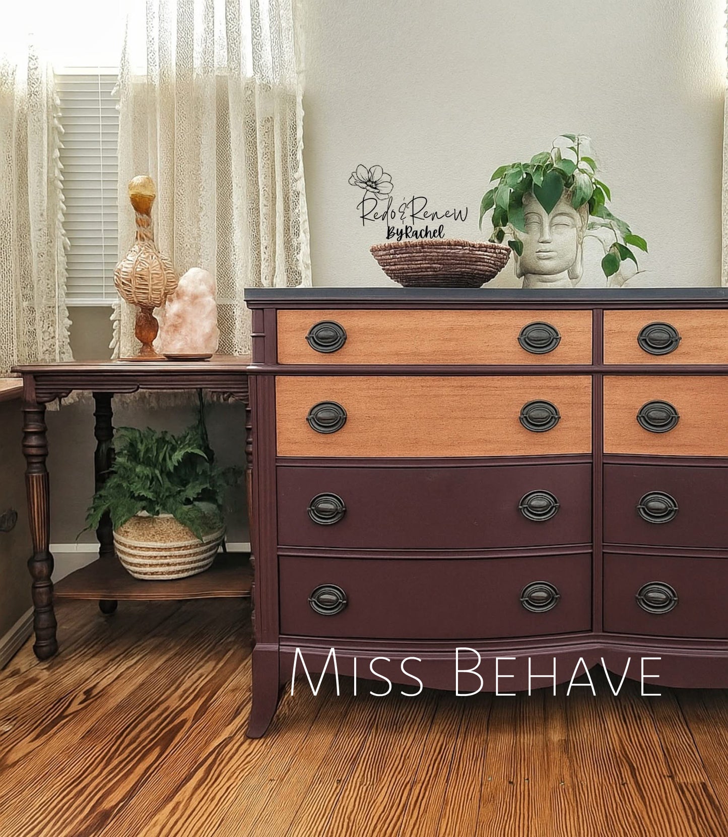 Miss Behave – Deep Plum Purple Chalk Style Paint | Miss Lillian’s NO WAX Chock Paint Passionate Purple Collection