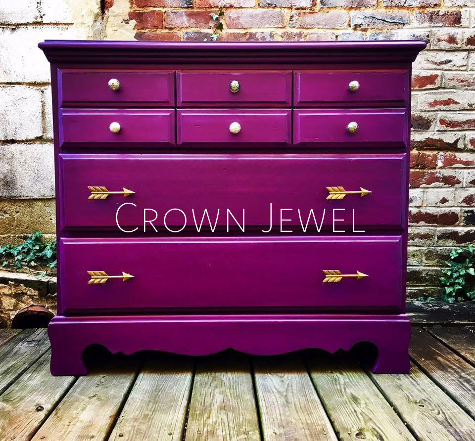 Crown Jewel- Regal Deep Purple Chalk Style Paint | Miss Lillian’s NO WAX Chock Paint Passionate Purples Collection