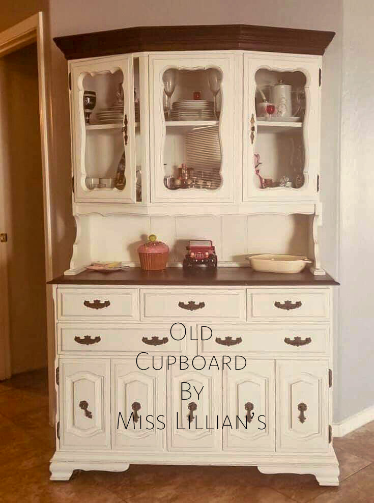 Old Cupboard – aged cream beige chalk style paint | Miss Lillian’s NO WAX Chock Paint Classic Creams & Whispering Whites Collection