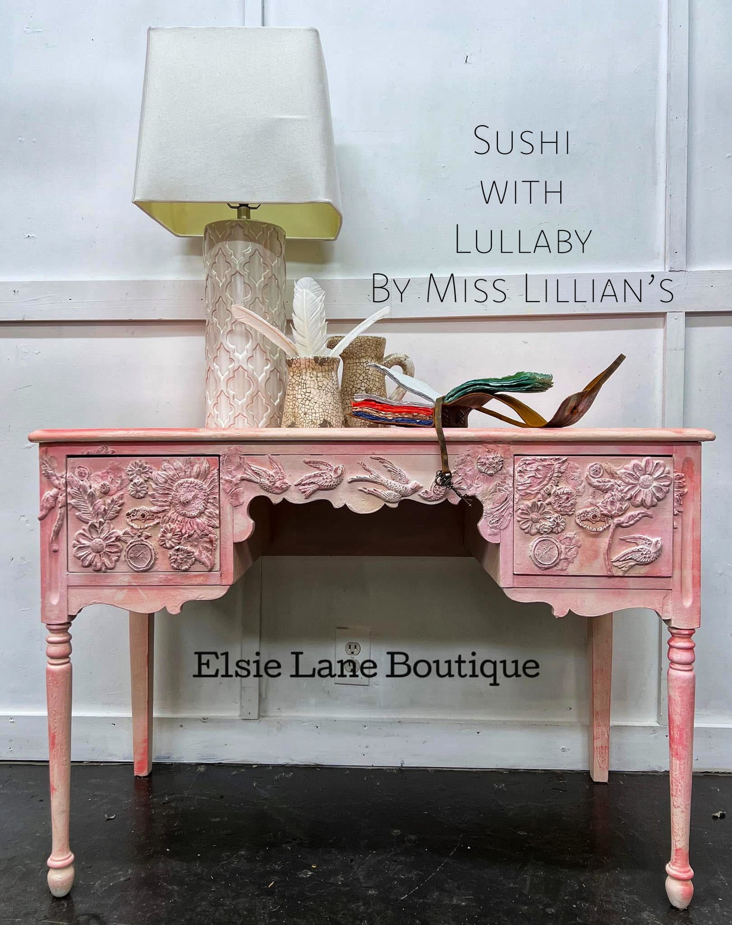 Lullaby – Soft Blush Pink Chalk Style Paint | Miss Lillian’s NO WAX Chock Paint Perfect Pinks & Rich Reds Collection