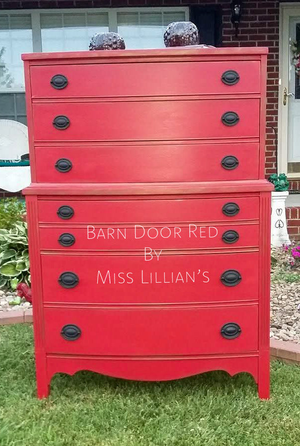 Barn Door– Rustic Farmhouse Red Chalk Style Paint | Miss Lillian’s NO WAX Chock Paint Perfect Pinks and Rich Reds Collection