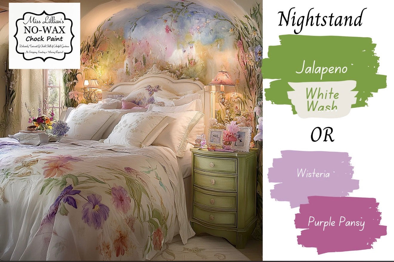 Wisteria – Soft Lavender Purple Chalk Style Paint | Miss Lillian’s NO WAX Chock Paint Passionate Purple Collection