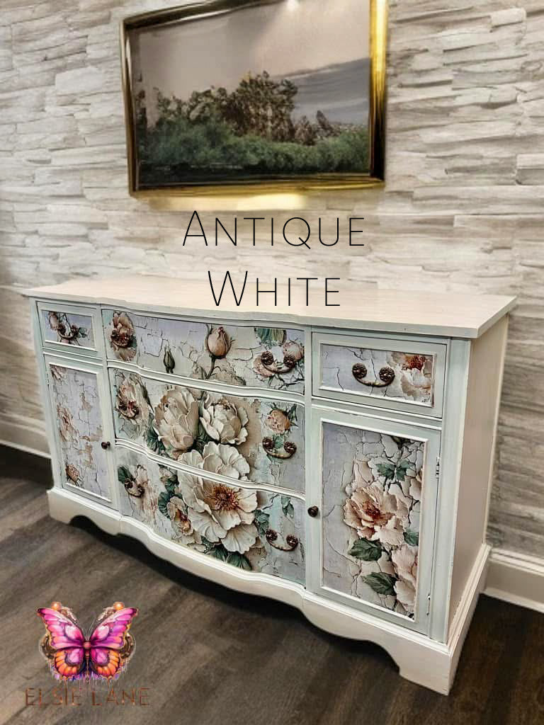 Antique White – timeless soft ivory chalk style paint | Miss Lillian’s NO WAX Chock Paint Classic Creams & Whispering Whites Collection