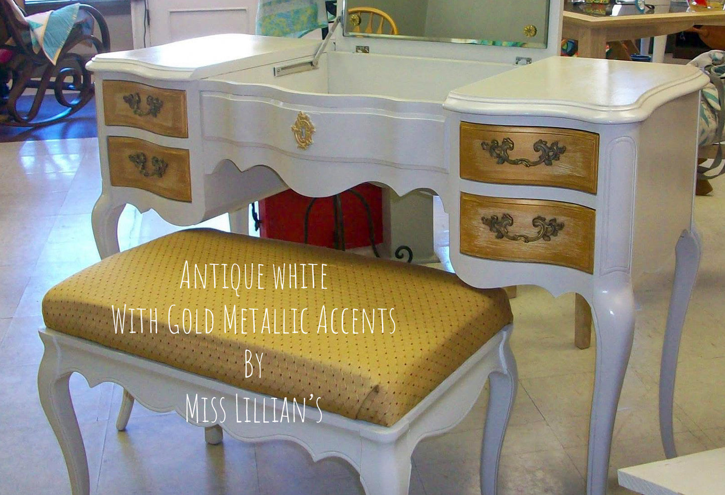 Antique White – timeless soft ivory chalk style paint | Miss Lillian’s NO WAX Chock Paint Classic Creams & Whispering Whites Collection