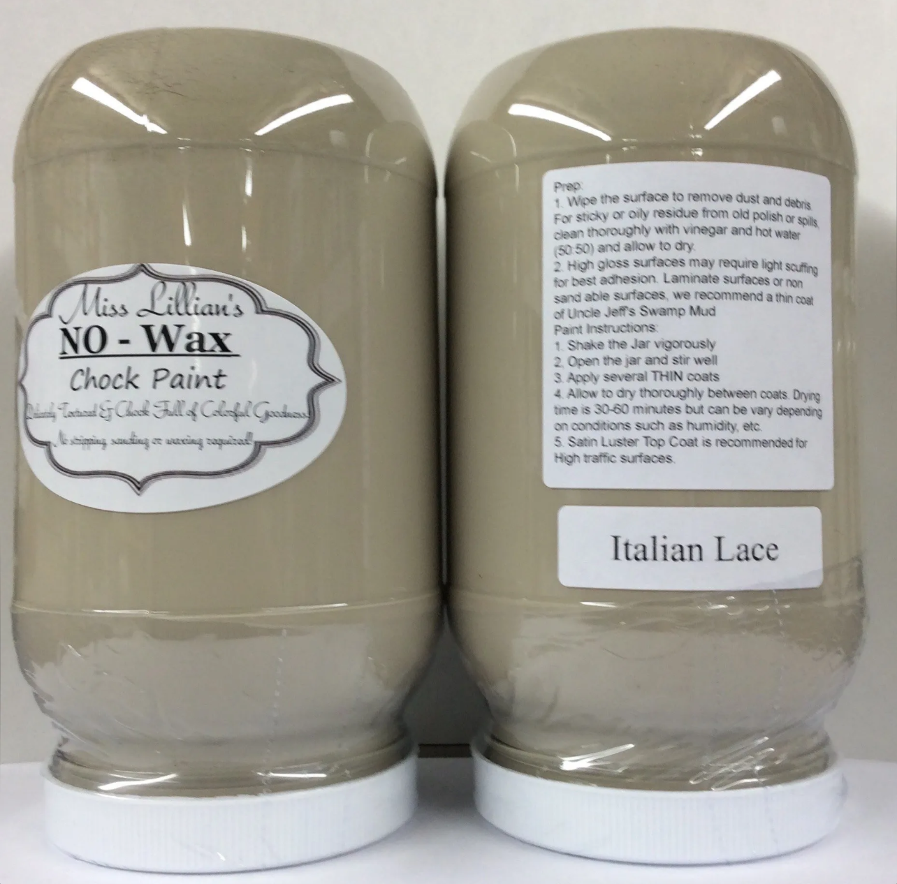 Italian Lace – delicate soft ivory white chalk style paint | Miss Lillian’s NO WAX Chock Paint Classic Creams & Whispering Whites Collection