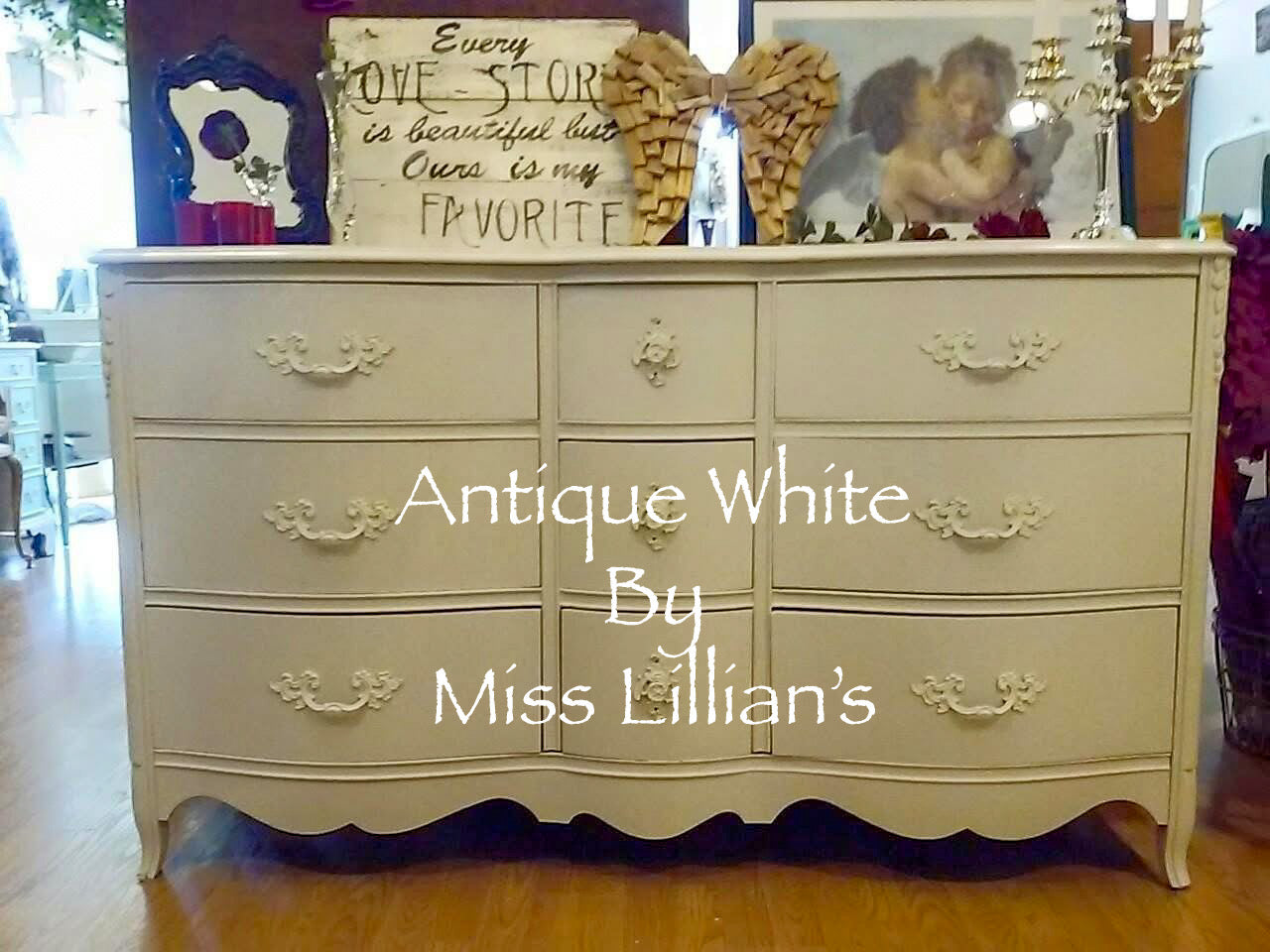 Antique White – timeless soft ivory chalk style paint | Miss Lillian’s NO WAX Chock Paint Classic Creams & Whispering Whites Collection