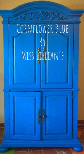 Cornflower – bright cornflower blue chalk style paint | Miss Lillian’s NO WAX Chock Paint Beautiful Blues Collection