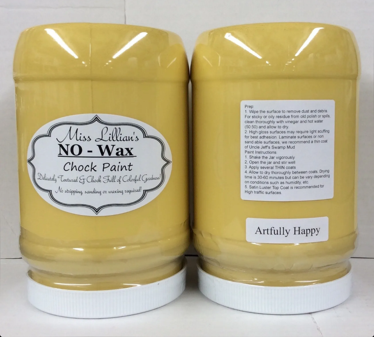 Artfully Happy – bright golden yellow chalk style paint | Miss Lillian’s NO WAX Chock Paint Yummy Yellows Collection