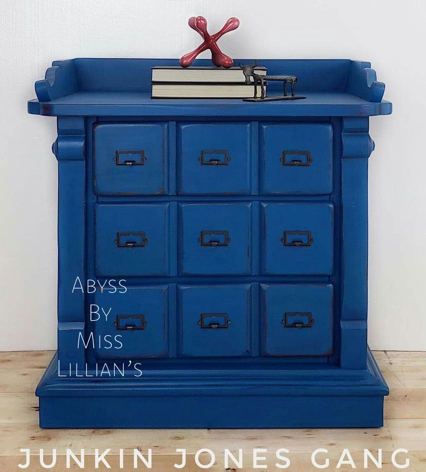 Abyss – deep ocean blue chalk style paint | Miss Lillian’s NO WAX Chock Paint Beautiful Blues Collection