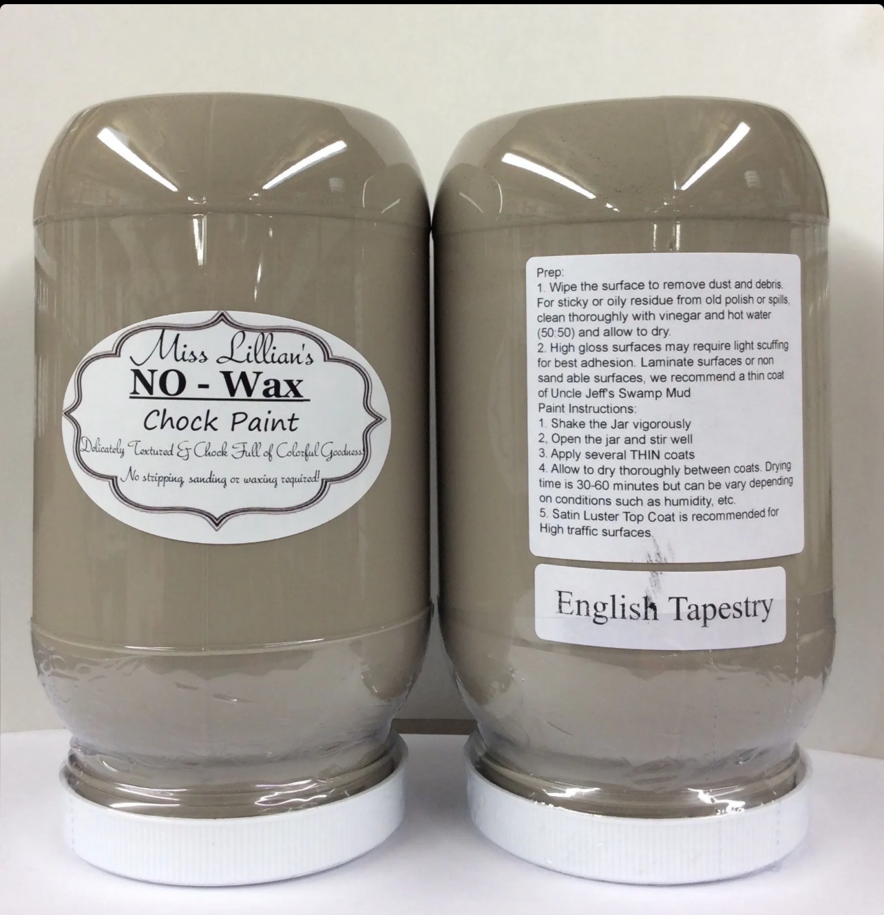 English Tapestry – soft warm gray chalk style paint | Miss Lillian’s NO WAX Chock Paint Gorgeous Grays Collection