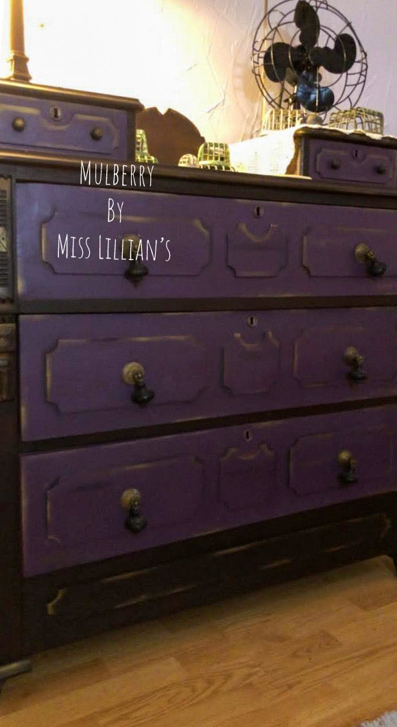 Mulberry Pie – Deep Purple Chalk Style Paint | Miss Lillian’s NO WAX Chock Paint Passionate Purples Collection
