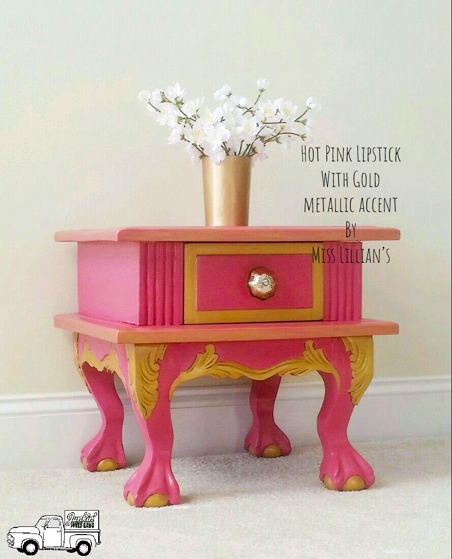 Hot Pink Lipstick Miss Lillian's NO WAX Chock Paint -