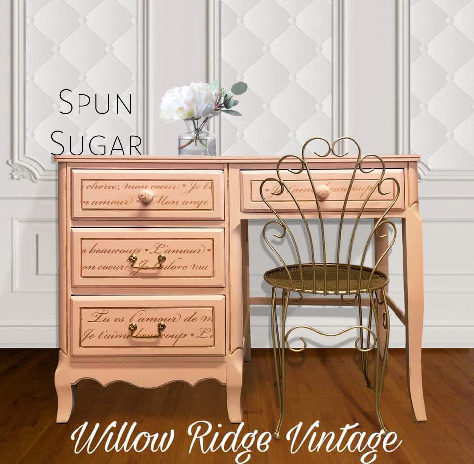 Spun Sugar – Soft Blush Pink Chalk Style Paint | Miss Lillian’s NO WAX Chock Paint Perfect Pinks Collection
