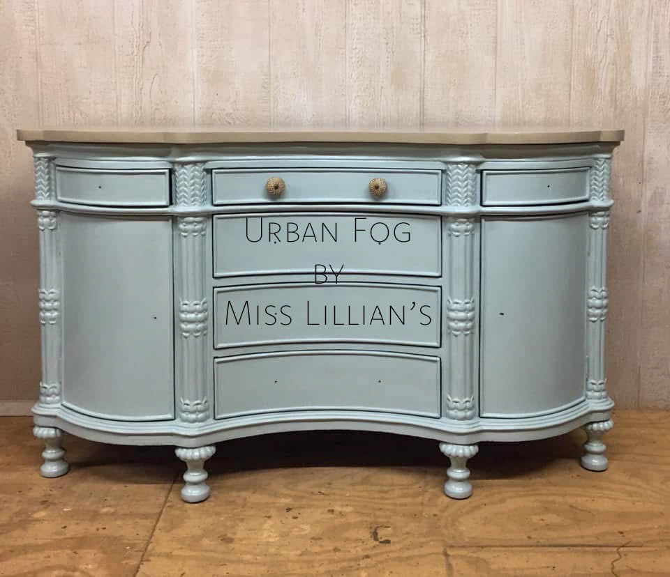 Urban Fog – Soft Misty Blue-Green Chalk Style Paint | Miss Lillian’s NO WAX Chock Paint Glowing Greens Collection