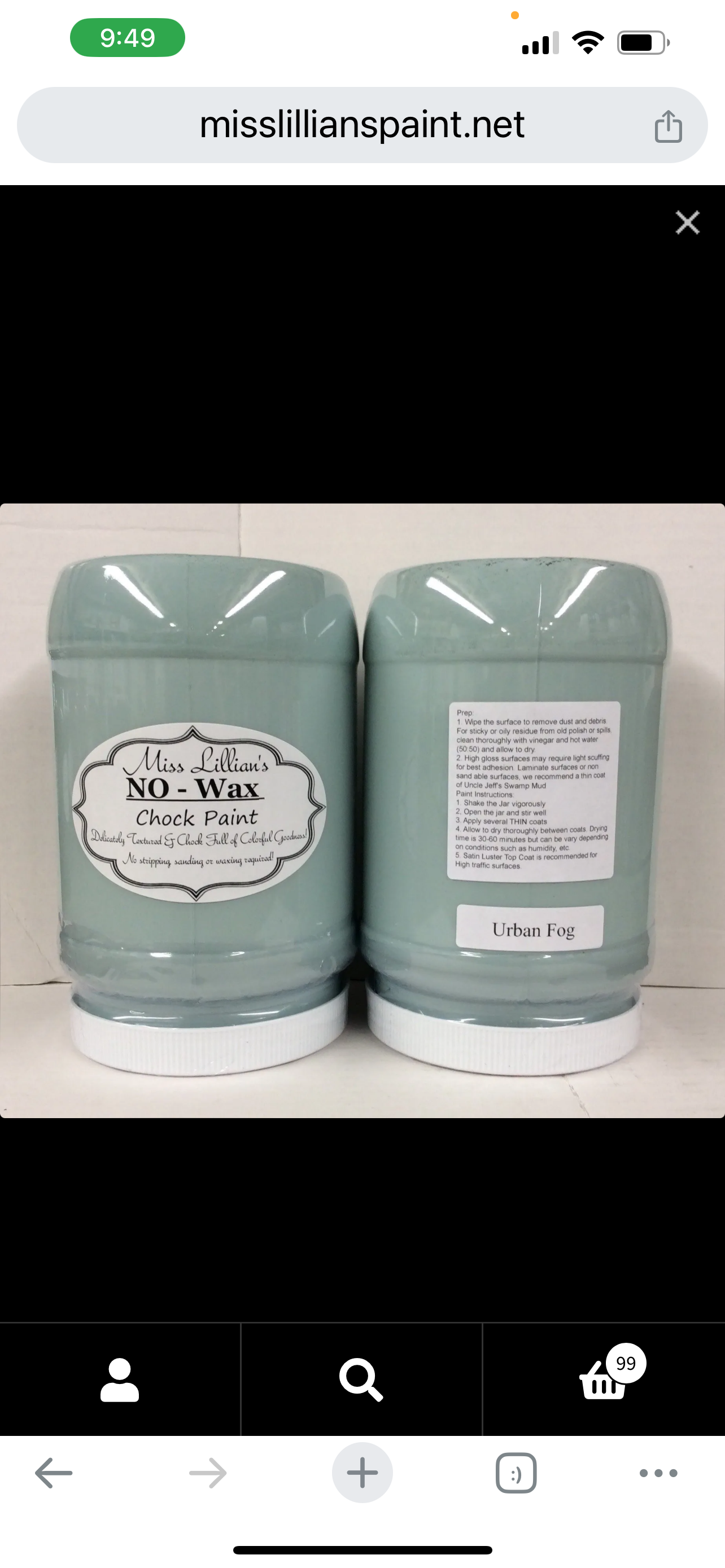 Urban Fog – Soft Misty Blue-Green Chalk Style Paint | Miss Lillian’s NO WAX Chock Paint Glowing Greens Collection