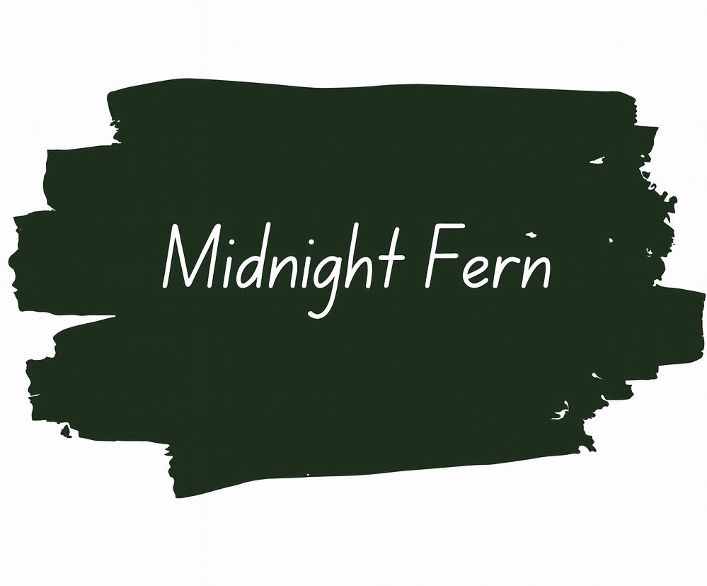 Midnight Fern – Deep forest green chalk style paint | Miss Lillian’s NO WAX Chock Paint Glowing Greens Collection