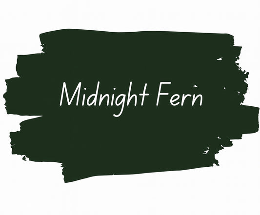 Midnight Fern – Deep forest green chalk style paint | Miss Lillian’s NO WAX Chock Paint Glowing Greens Collection