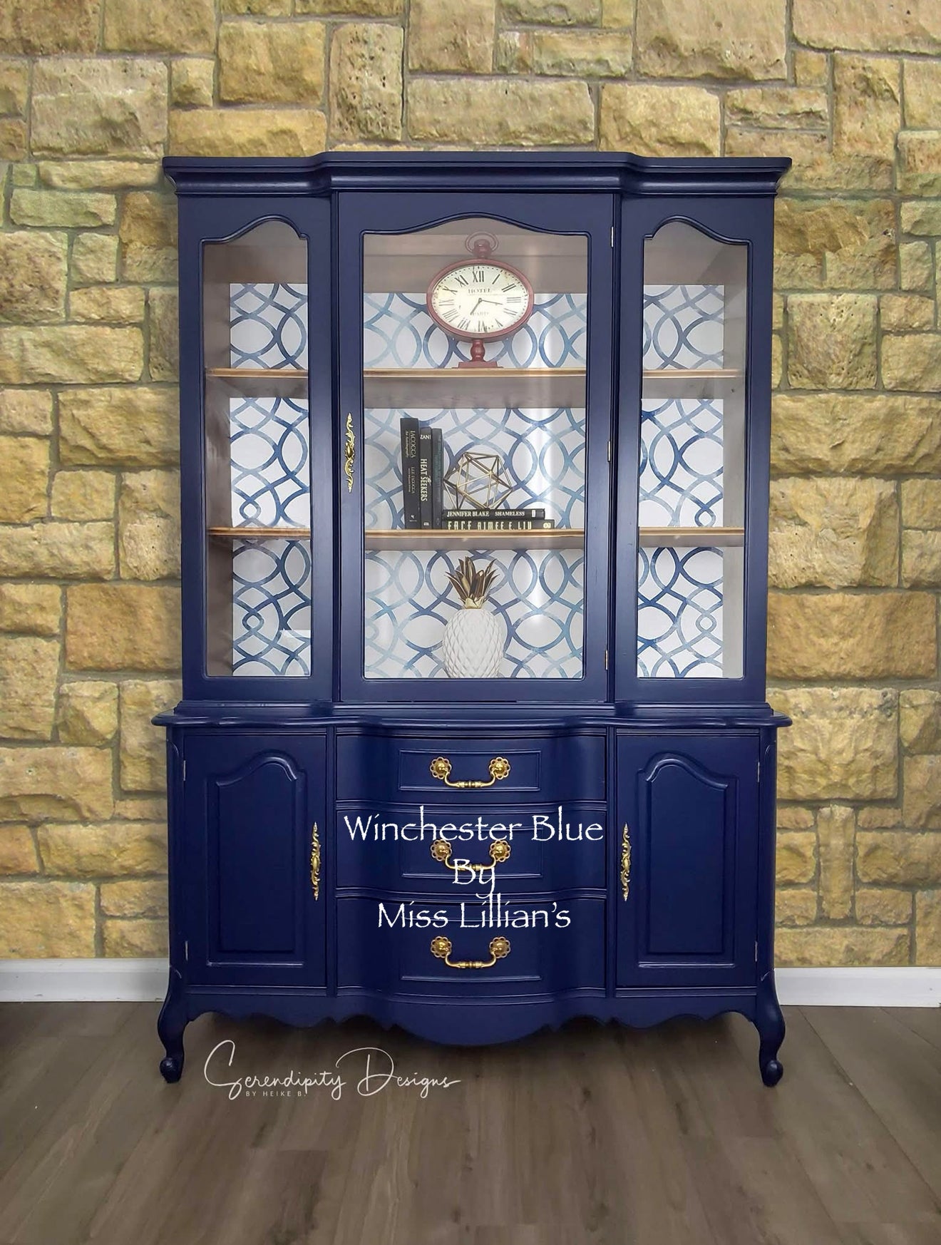 Winchester Blue – deep blue with indigo undertones chalk style paint | Miss Lillian’s NO WAX Chock Paint Beautiful Blues Collection