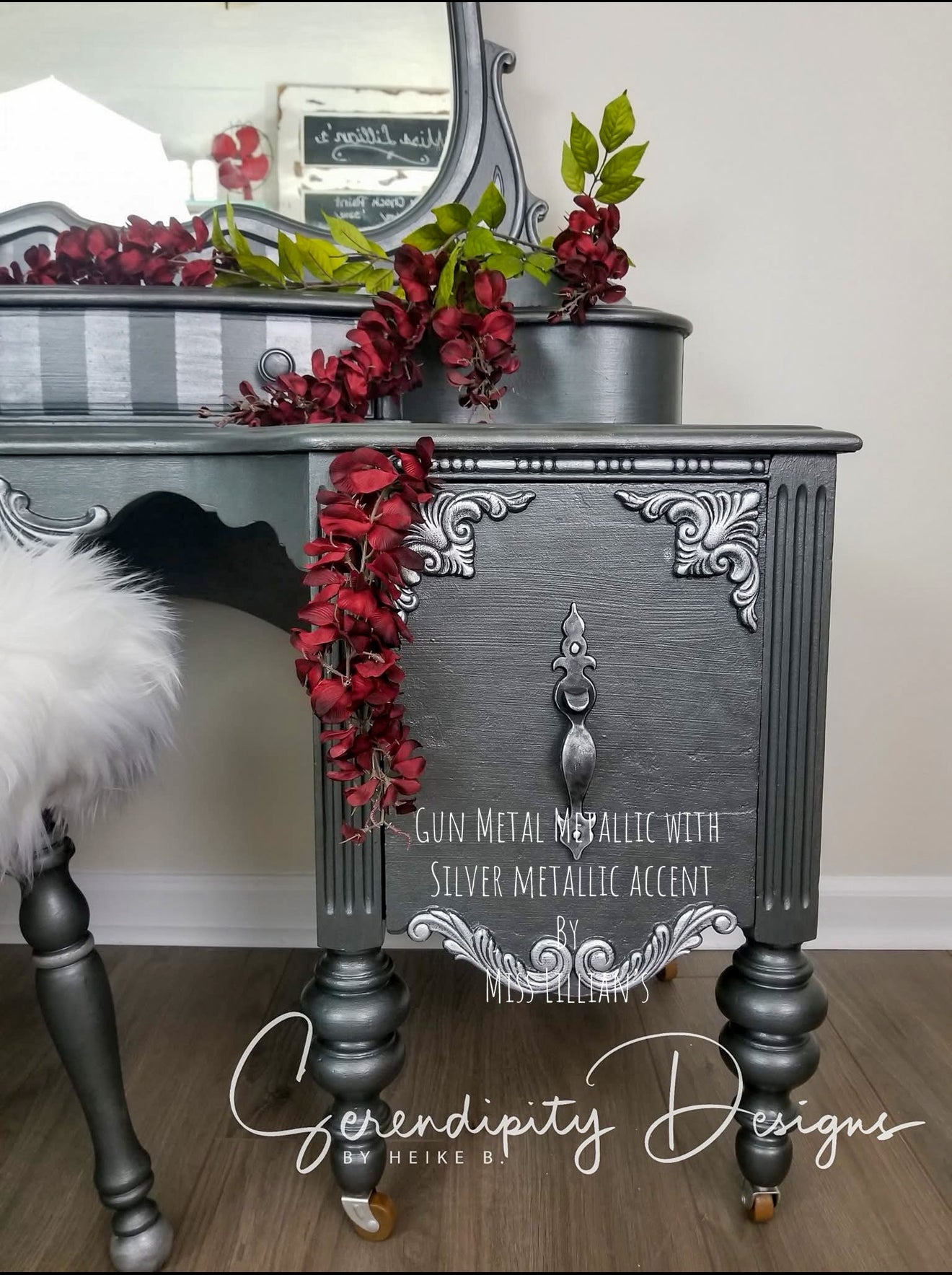 Gun Metal – Deep Charcoal Gray With Cool Silver Sheen | Magical Metallic Collection by Miss Lillian’s