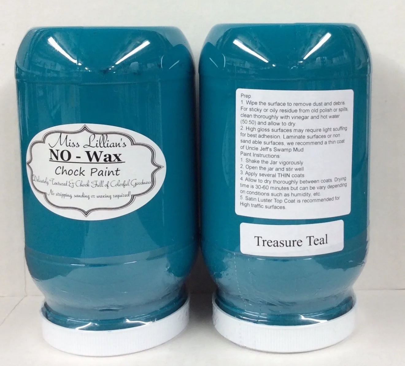 Treasure Teal – rich jewel-tone teal chalk style paint | Miss Lillian’s NO WAX Chock Paint Totally Turquoise & Teal Collection