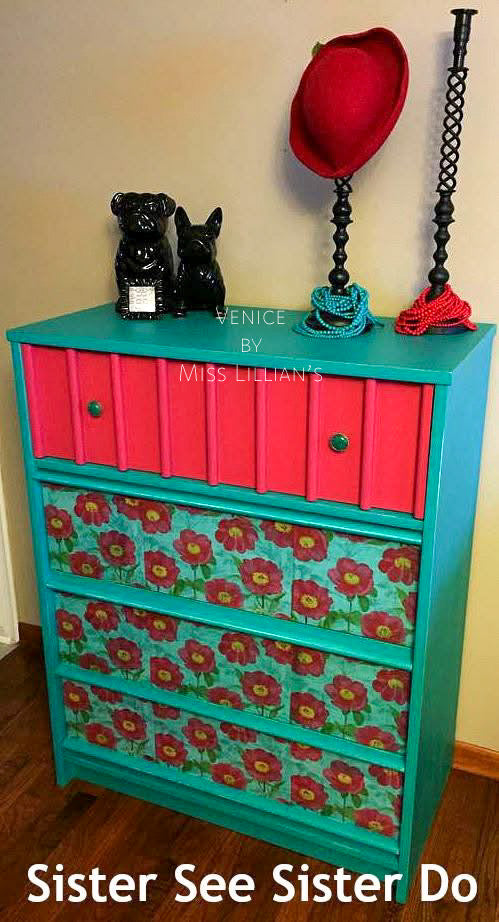 Venice – vibrant teal green chalk style paint | Miss Lillian’s NO WAX Chock Paint Glowing Greens Collection