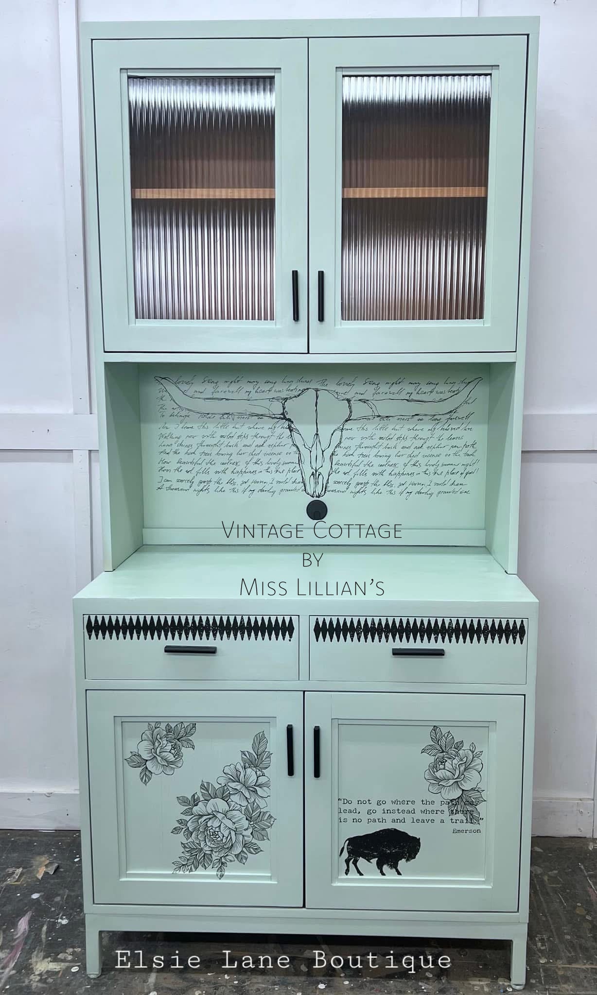 Vintage Cottage – soft minty green with fresh pastel hue chalk style paint | Miss Lillian’s NO WAX Chock Paint Glowing Greens Collection