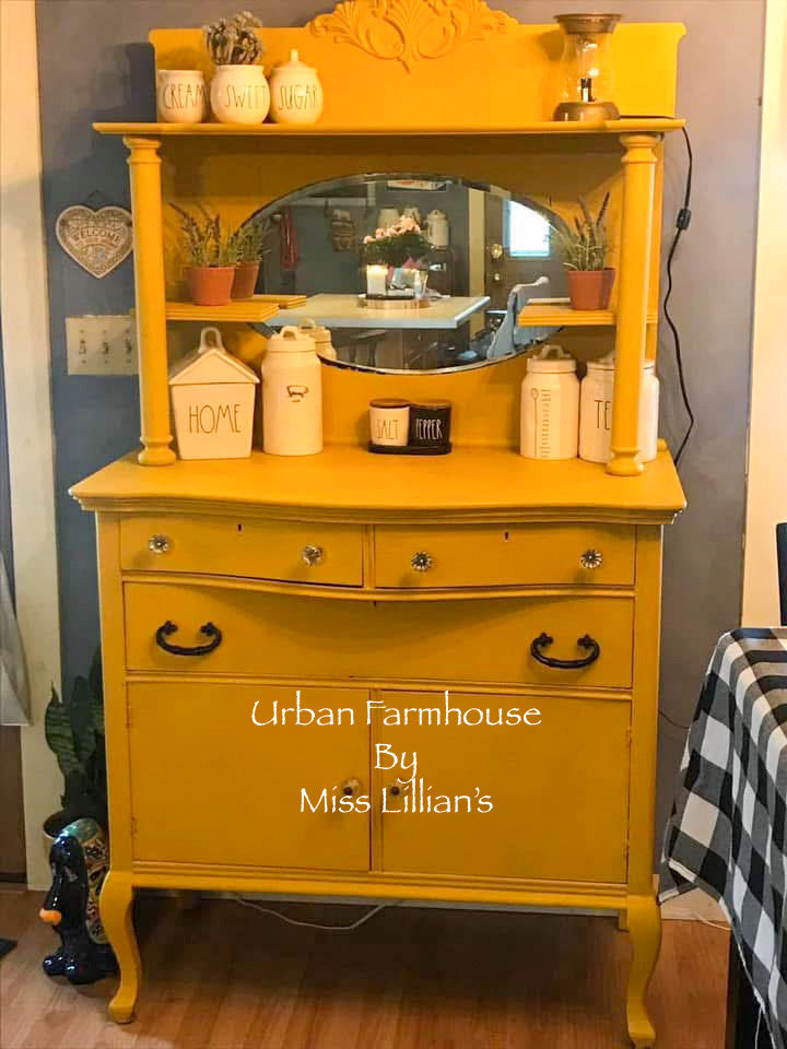 Urban Farmhouse – Deep Golden Yellow chalk style paint | Miss Lillian’s NO WAX Chock Paint Yummy Yellows Collection