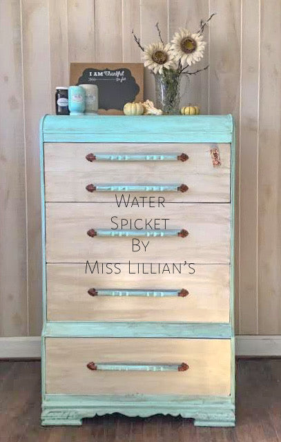 Water Spicket – classic medium teal chalk style paint | Miss Lillian’s NO WAX Chock Paint Totally Turquoise & Teal Collection