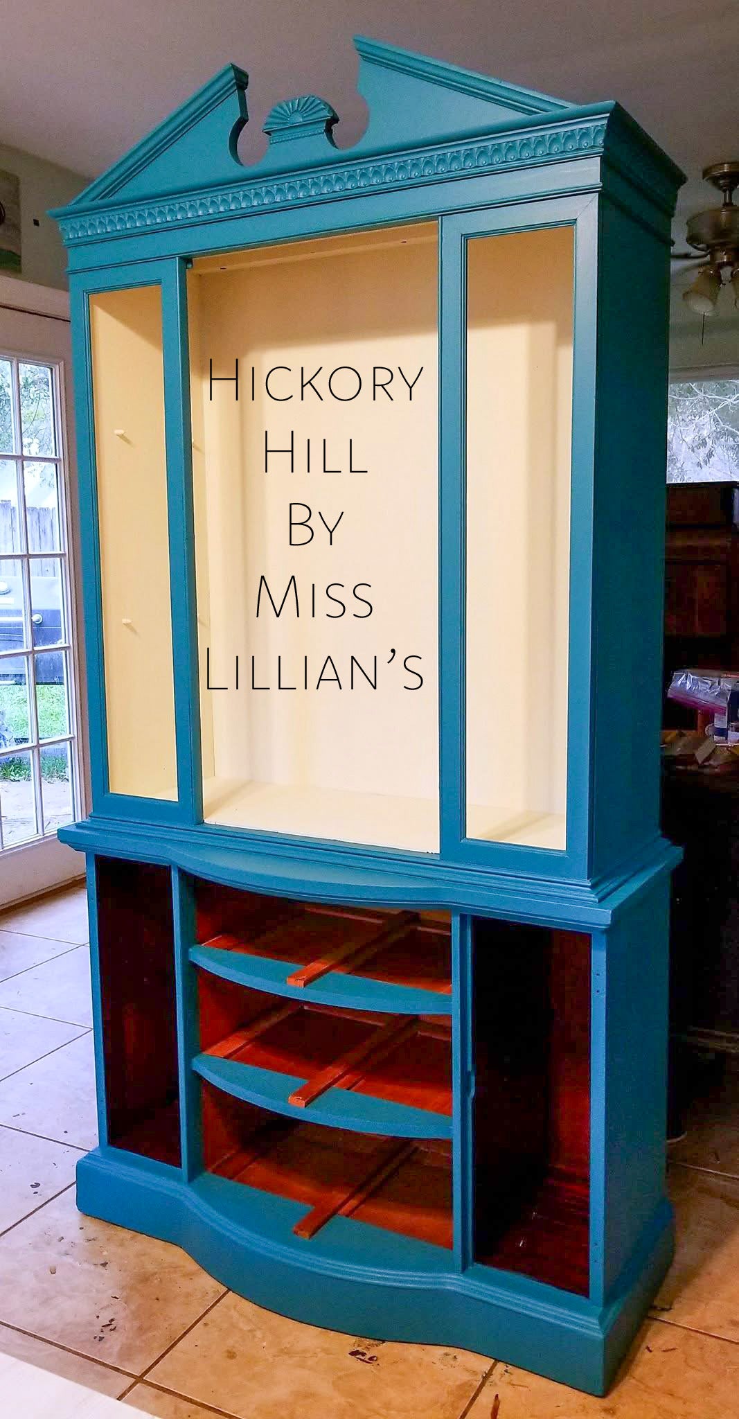 Hickory Hill – deep rustic teal chalk style paint | Miss Lillian’s NO WAX Chock Paint Totally Turquoise & Teal Collection