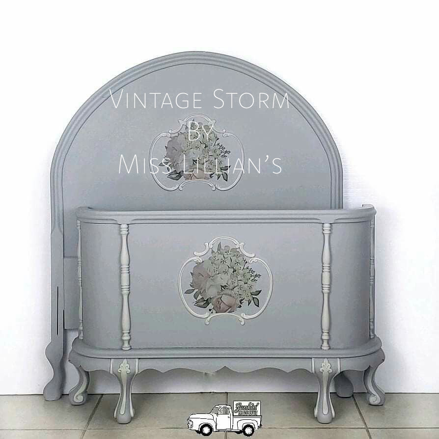 Vintage Storm – soft misty gray with green undertones chalk style paint | Miss Lillian’s NO WAX Chock Paint Gorgeous Grays Collection