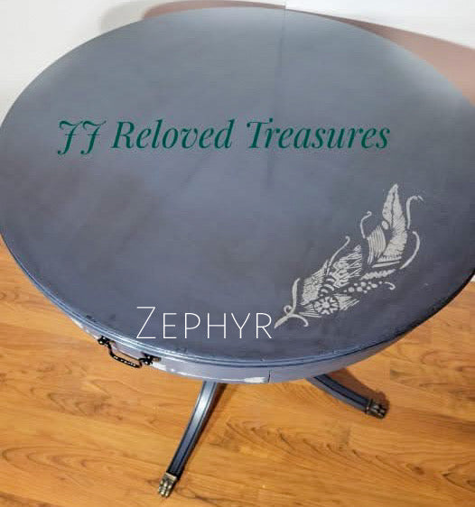 Zephyr – Dusty Blue with Gray and Lavender Undertones Chalk Style Paint | Miss Lillian’s NO WAX Chock Paint Beautiful Blues Collection
