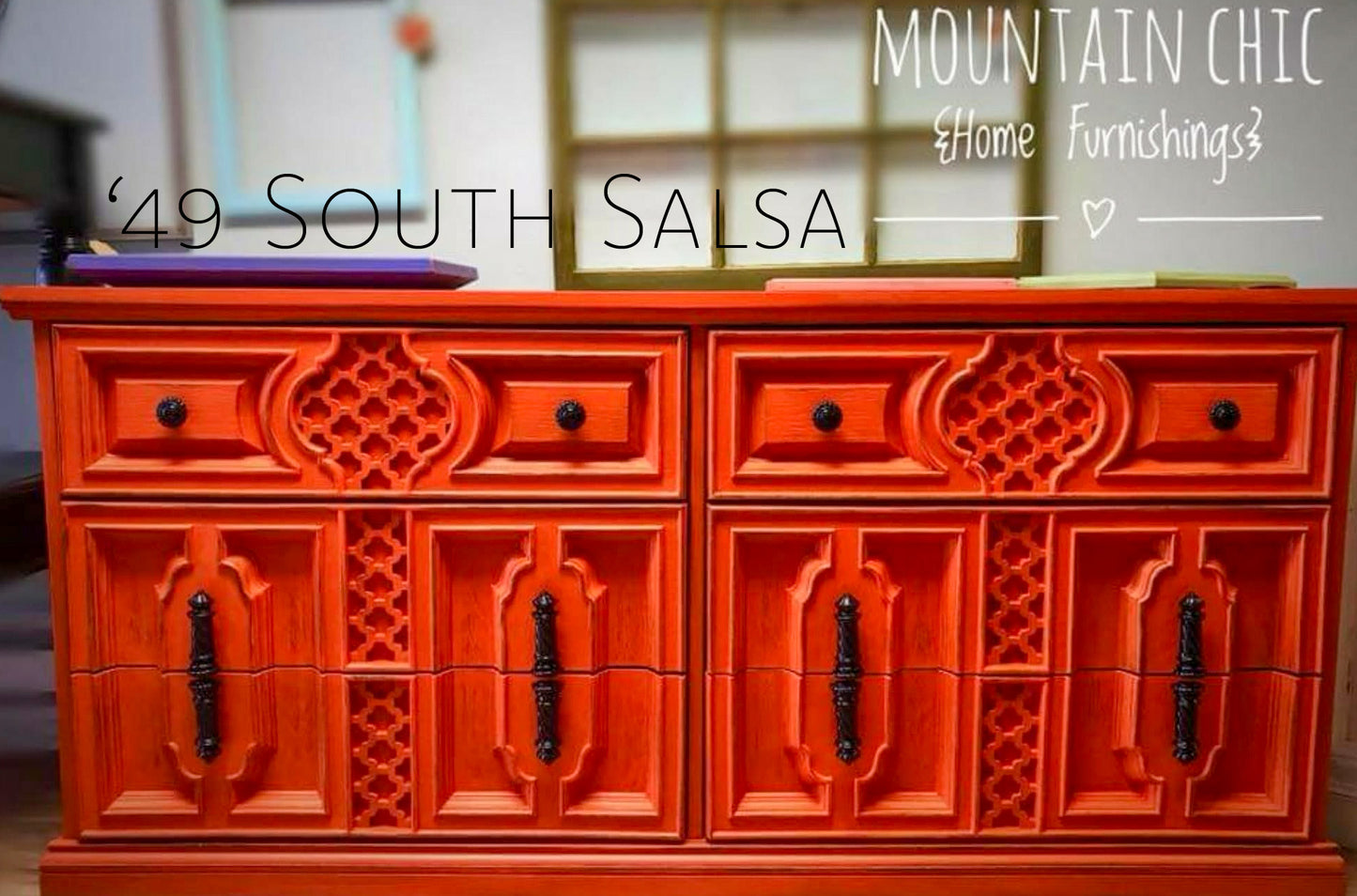 49’ South Salsa – Bold Spiced Orange Chalk Style Paint | Miss Lillian’s NO WAX Chock Paint Cheerful Corals & Opulent Oranges Collection