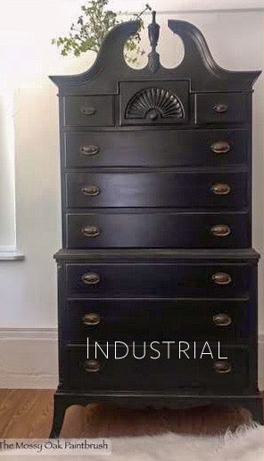 Industrial – deep graphite black chalk style paint | Miss Lillian’s NO WAX Chock Paint Bold Blacks & Browns Collection