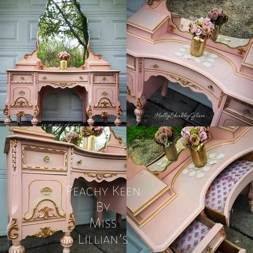 Peachy Keen – Soft Peach Chalk Style Paint | Miss Lillian’s NO WAX Chock Paint Perfect Pinks & Rich Reds Collection